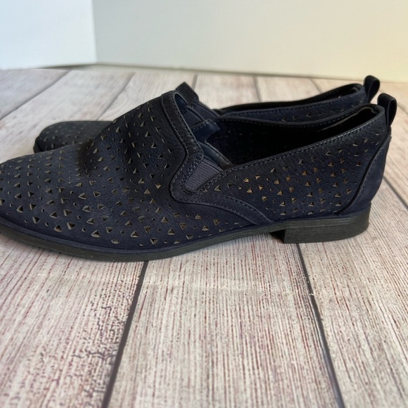 NURTURE Blue Perforated Slip On Shoes 6 - Picture 3 of 6
